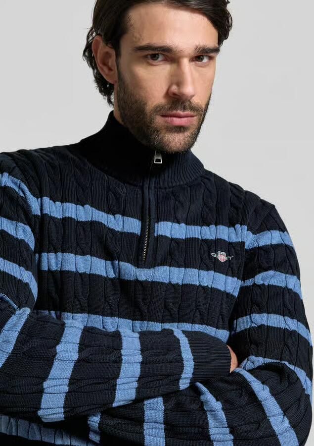 Gant Slim fit schipperstrui in gebreide look - Foto 2