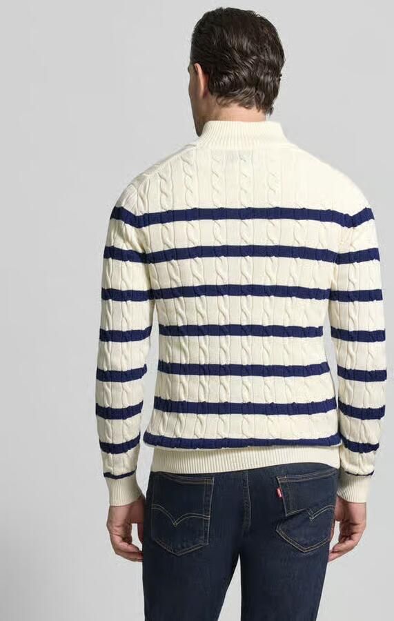 Gant Slim fit schipperstrui in gebreide look - Foto 3