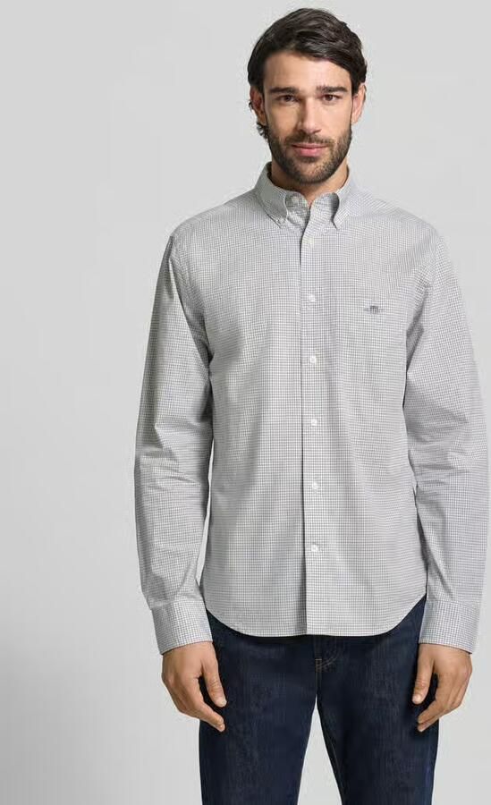 Gant Slim fit vrijetijdsoverhemd met logostitching - Foto 8