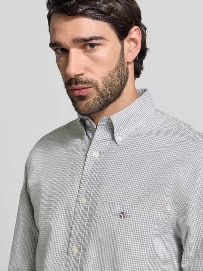 Gant Slim fit vrijetijdsoverhemd met logostitching - Foto 2