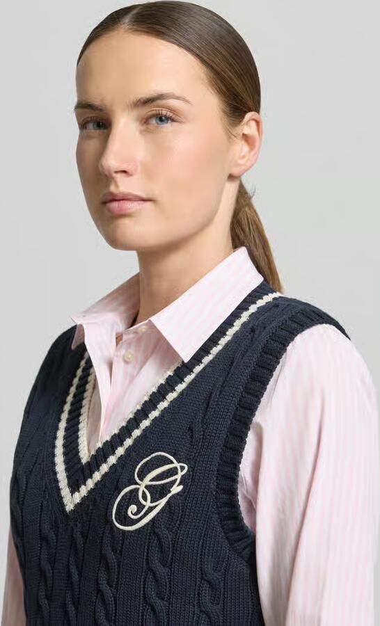 Gant Sweatjack met tweewegsritssluiting en labelstitching - Foto 4