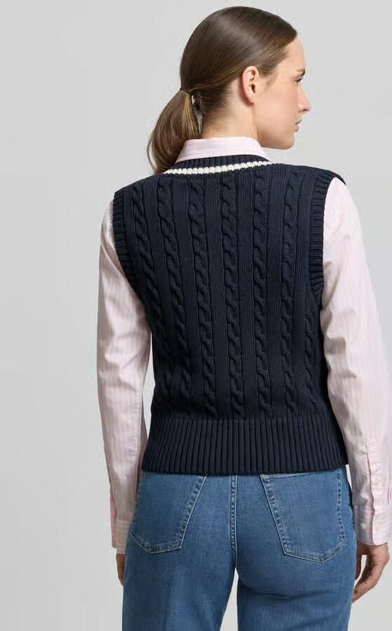Gant Sweatjack met tweewegsritssluiting en labelstitching - Foto 6