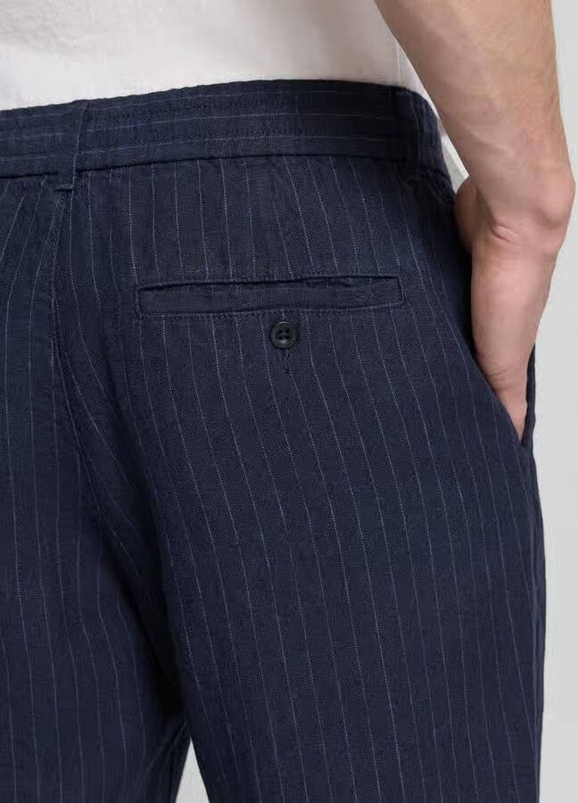 Gant straight fit linnen broek met achterzakken