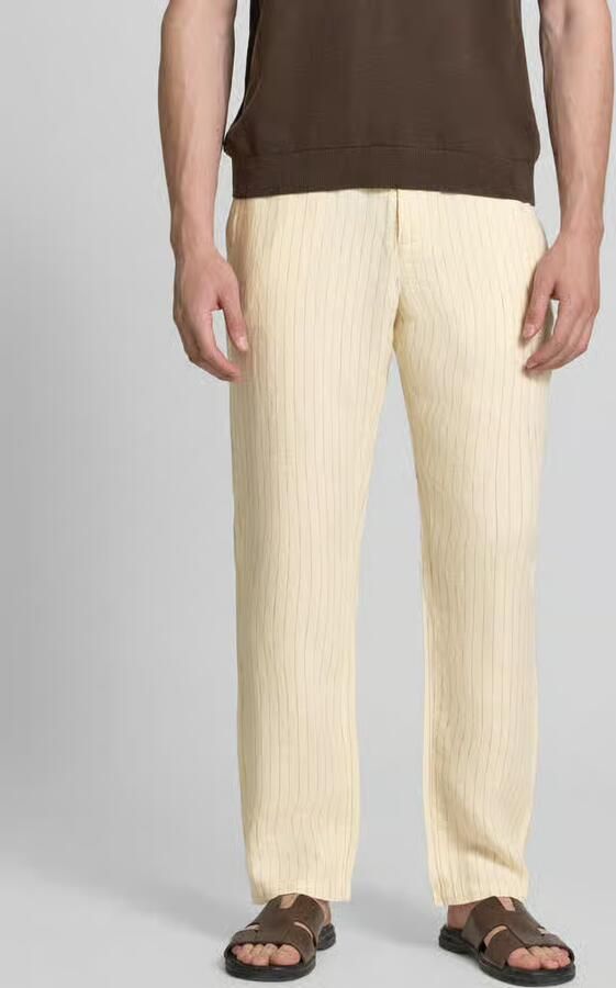 Gant straight fit linnen broek met achterzakken - Foto 3