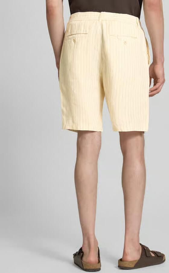 Gant straight fit linnen shorts met achterzakken - Foto 3
