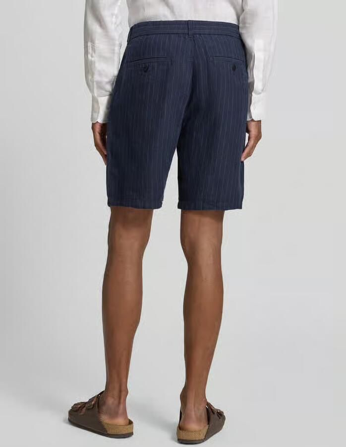 Gant straight fit linnen shorts met achterzakken
