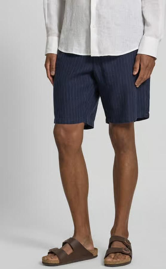 Gant straight fit linnen shorts met achterzakken - Foto 4