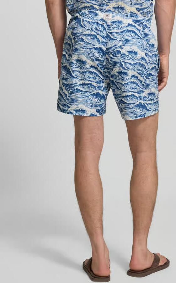 Gant straight fit zwembroek met elastische band