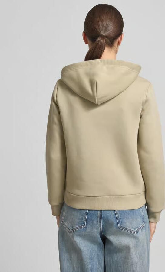 Gant Sweatjack met tweewegsritssluiting en labelstitching