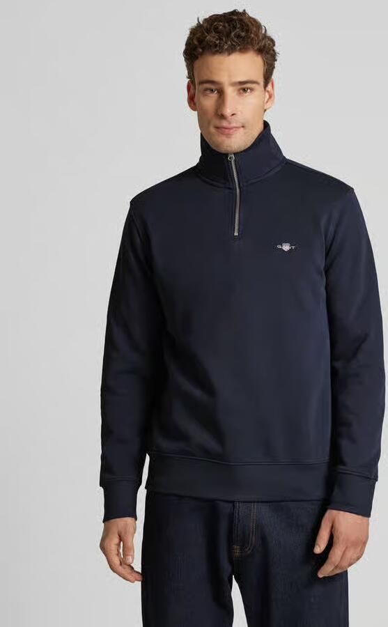 Gant Sweatshirt REG SHIELD HALF ZIP SWEAT met logoborduursel op borsthoogte - Foto 14