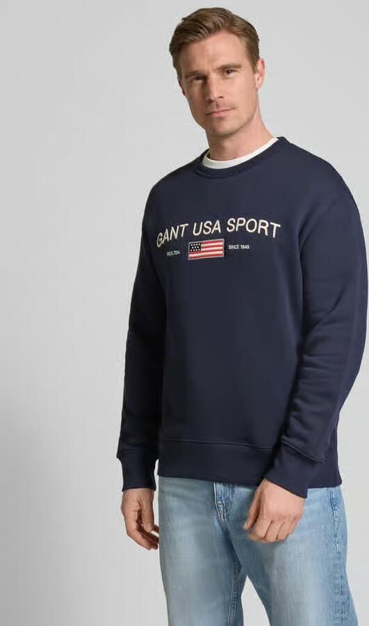 Gant Sweatshirt met labelstitching - Foto 4