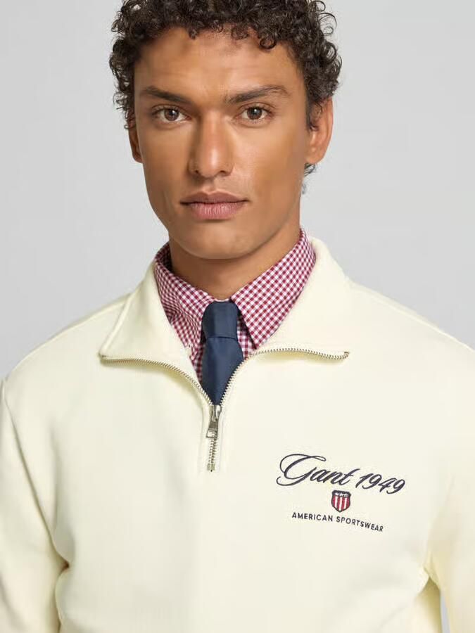 Gant Sweatshirt met opstaande kraag en ritssluiting - Foto 2