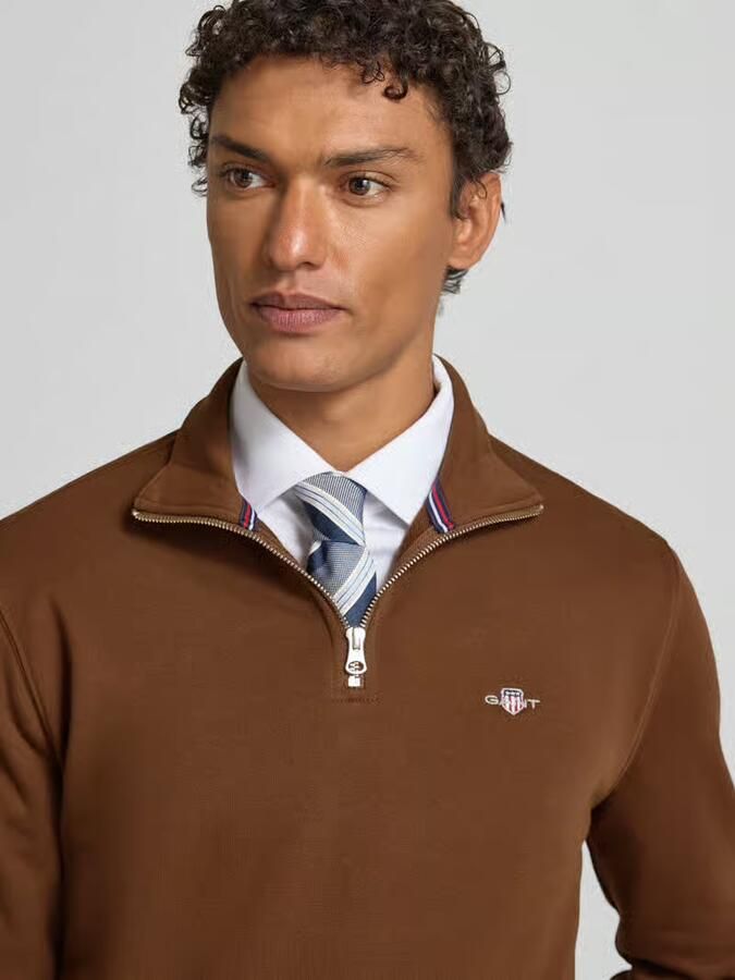 Gant Sweatshirt met opstaande kraag en ritssluiting - Foto 2