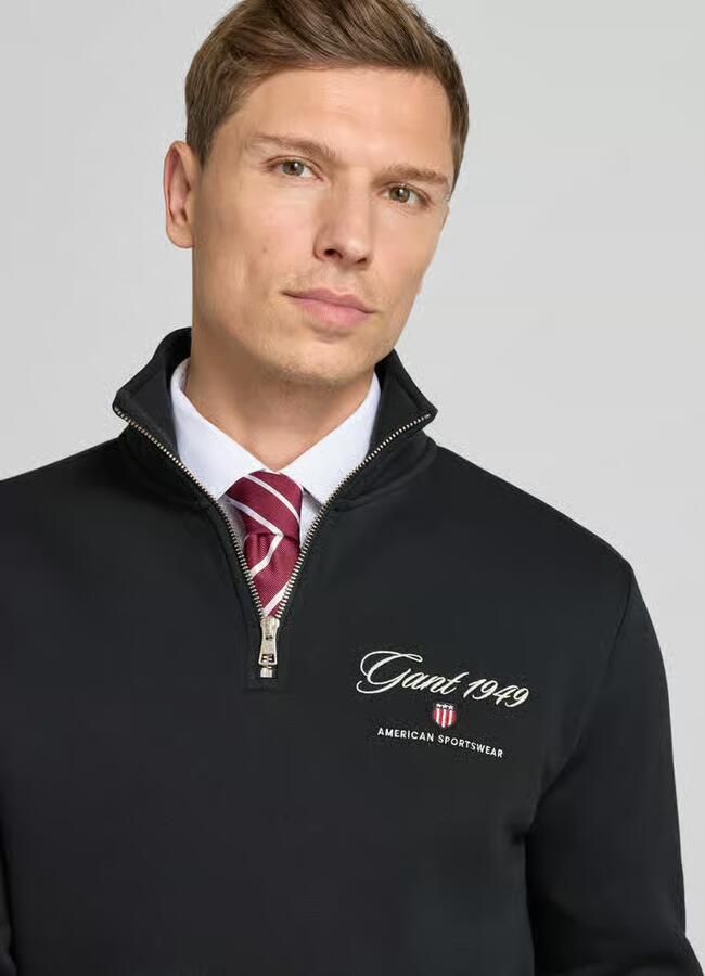 Gant Sweatshirt met opstaande kraag en ritssluiting - Foto 2