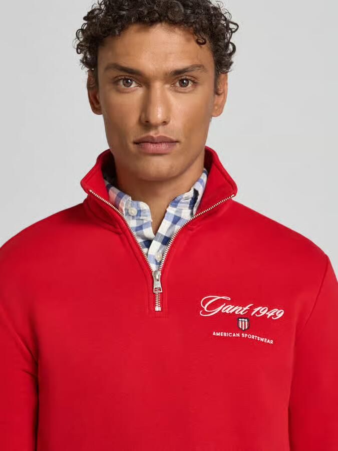 Gant Sweatshirt met opstaande kraag en ritssluiting - Foto 2