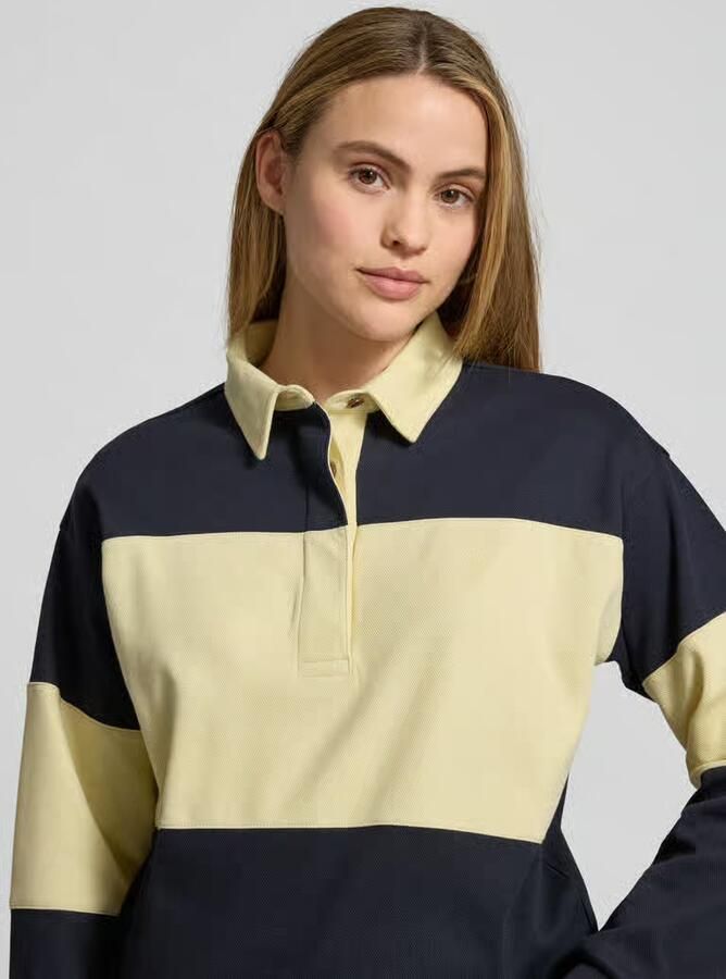 Gant Sweatshirt met polokraag en labelstitching - Foto 2