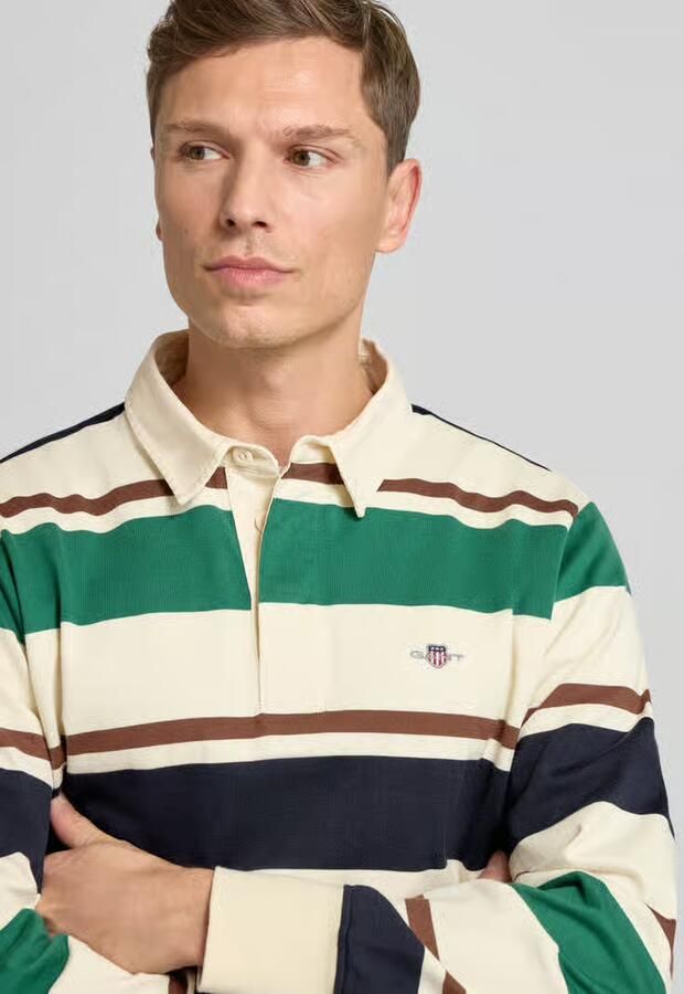 Gant Sweatshirt met polokraag en labelstitching - Foto 2