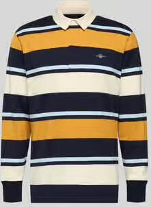 Gant Sweatshirt met polokraag en labelstitching