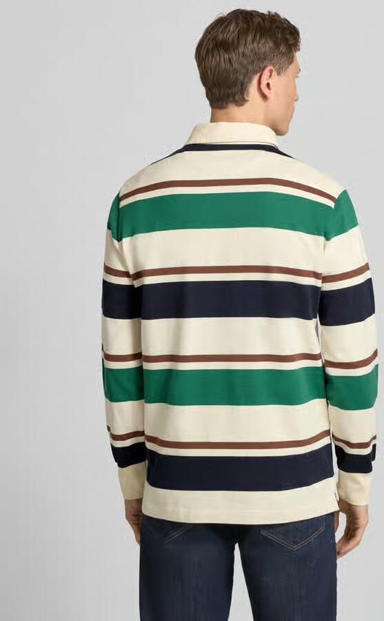 Gant Sweatshirt met polokraag en labelstitching