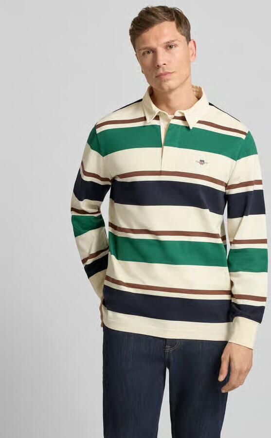 Gant Sweatshirt met polokraag en labelstitching - Foto 4