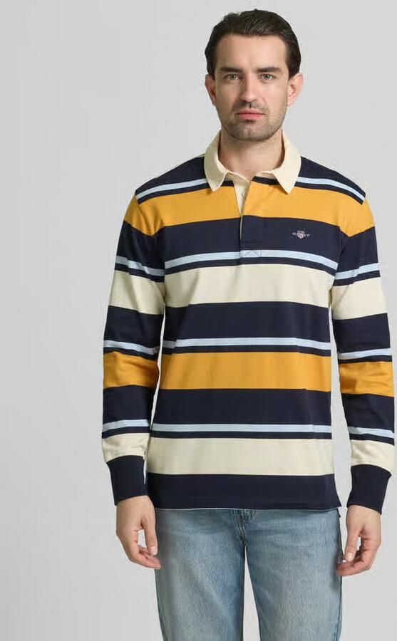 Gant Sweatshirt met polokraag en labelstitching - Foto 3