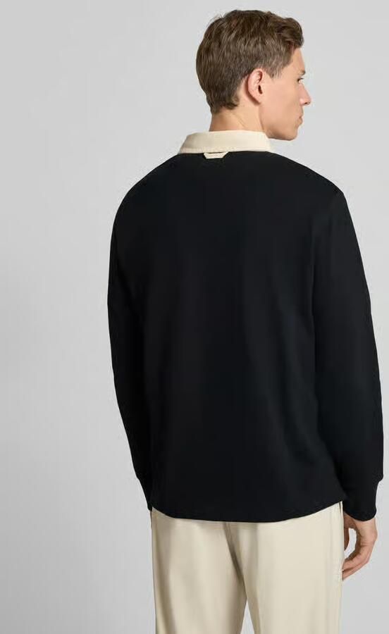 Gant sweatshirt met Polokraag en verborgen Knoopsluiting