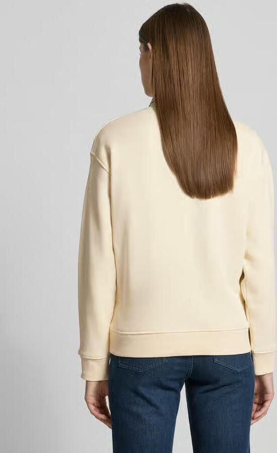 Gant Sweatshirt met ronde hals en labelstitching