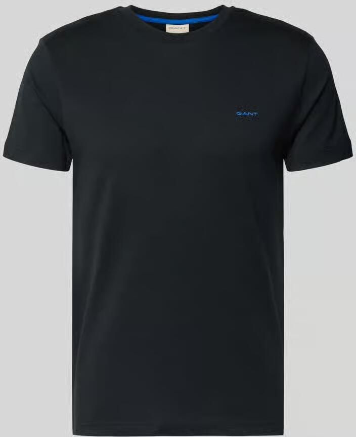 GANT regular gestreept overhemd met linnen blauw - Foto 5