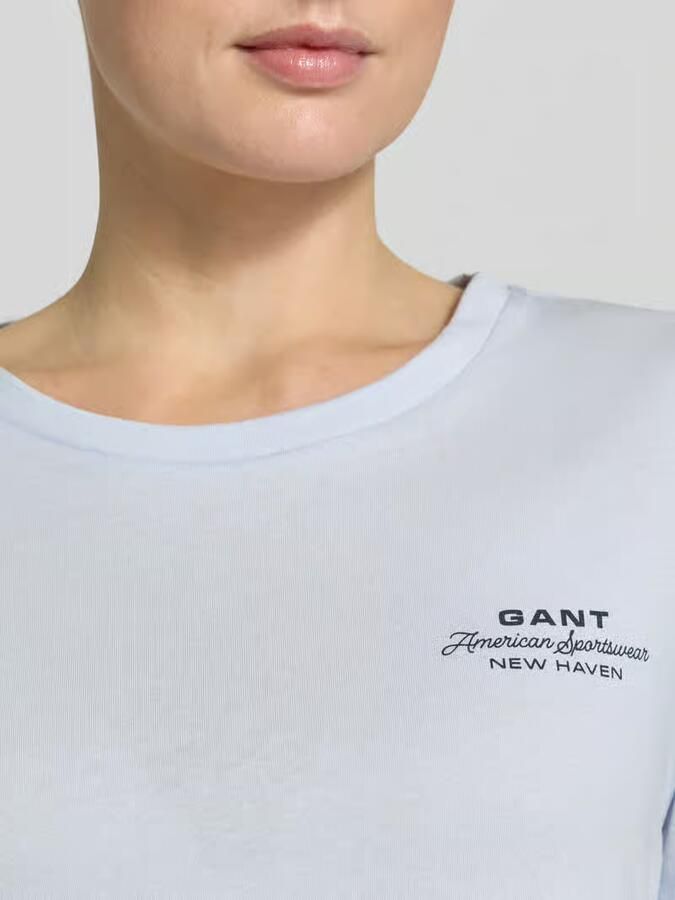 Gant Relaxed fit blouse met verborgen knoopsluiting en 3 4-mouw - Foto 5