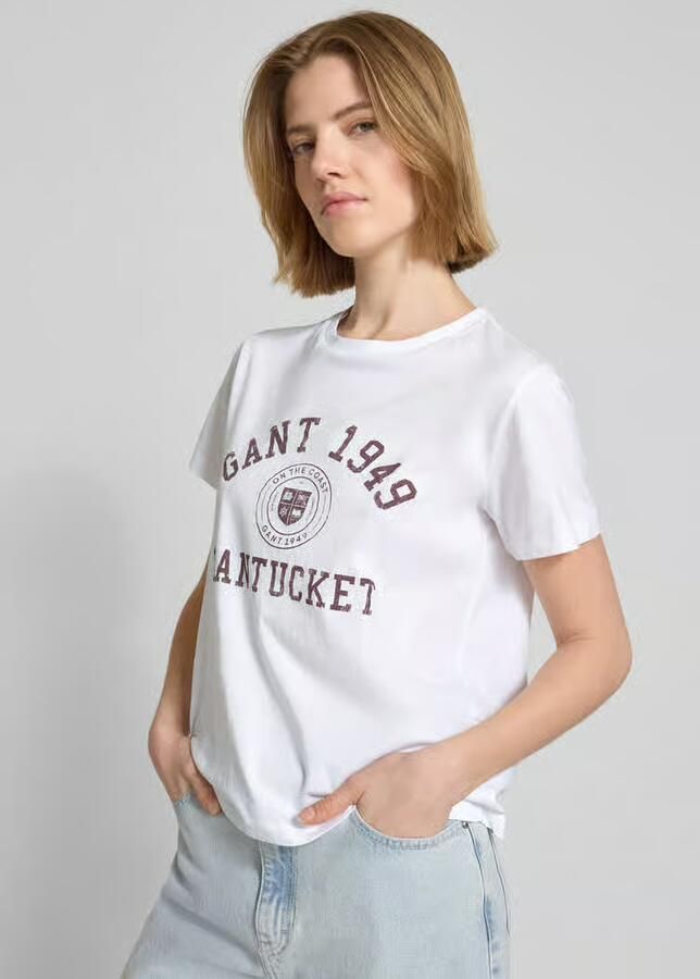 Gant Relaxed fit blouse met verborgen knoopsluiting en 3 4-mouw - Foto 9
