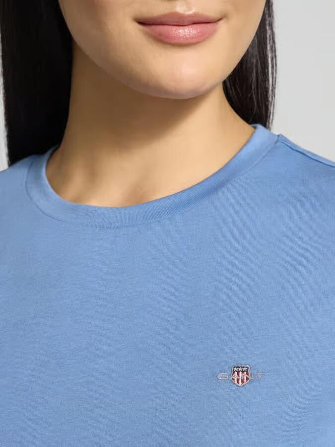 Gant T-shirt met labelstitching en ronde hals - Foto 2