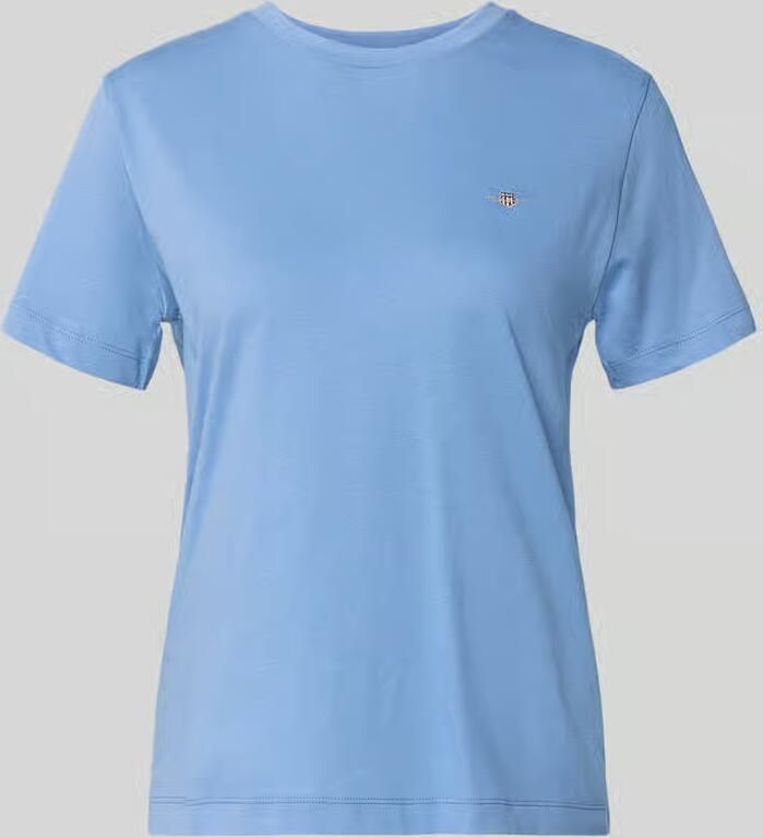 Gant T-shirt met labelstitching en ronde hals