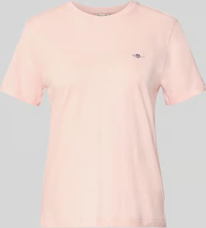 Gant T-shirt met labelstitching en ronde hals