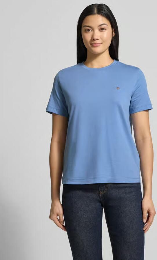 Gant T-shirt met Labelstitching en Ronde hals - Foto 4