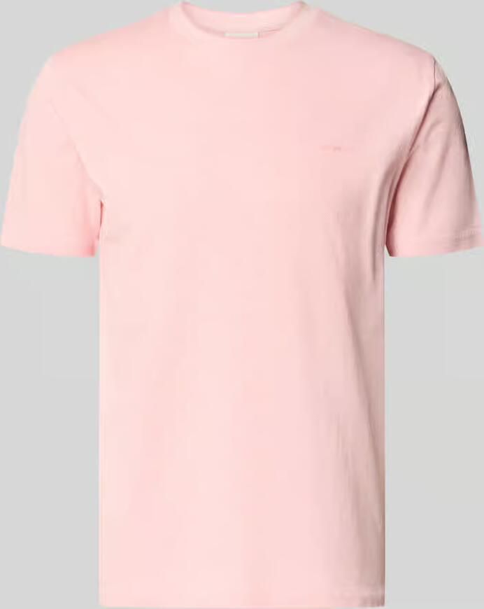 Gant T-shirt met ronde hals en labelstitching