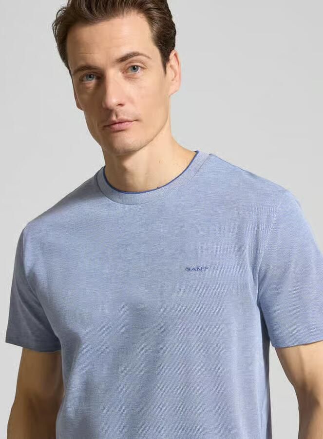 Gant T-shirt met ronde hals en labelstitching - Foto 2