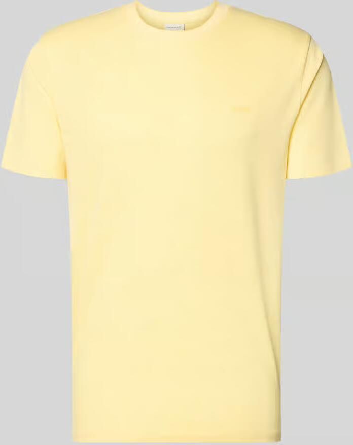 Gant T-shirt met ronde hals en labelstitching - Foto 3