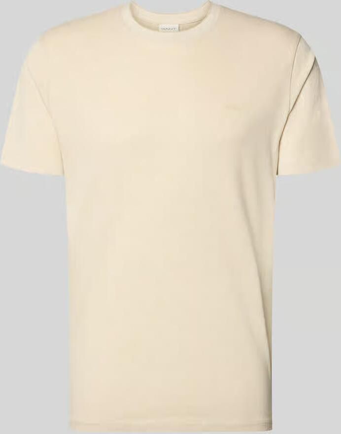Gant T-shirt met ronde hals en labelstitching - Foto 2