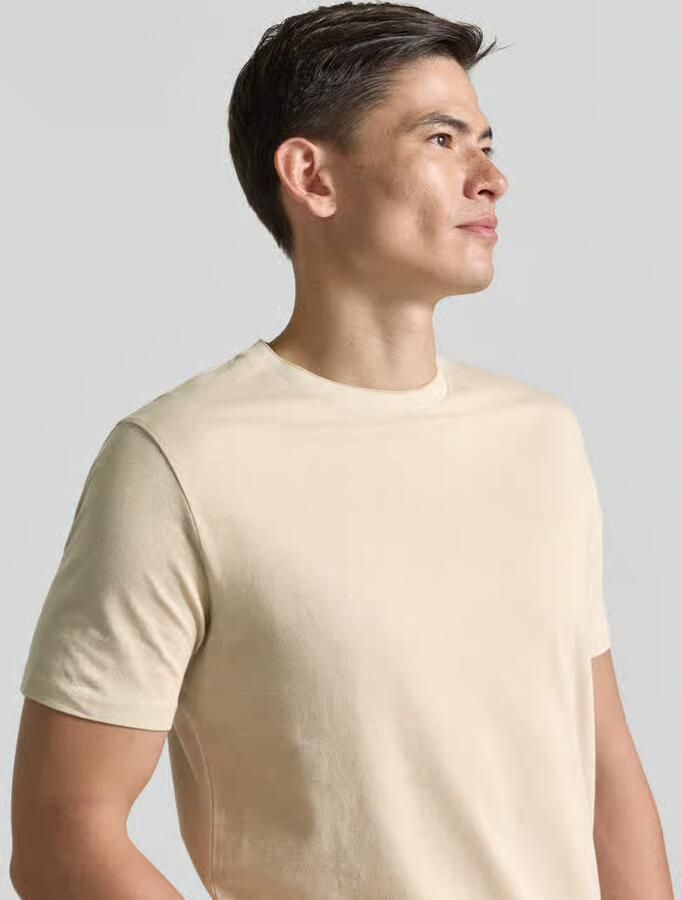 Gant T-shirt met ronde hals en labelstitching