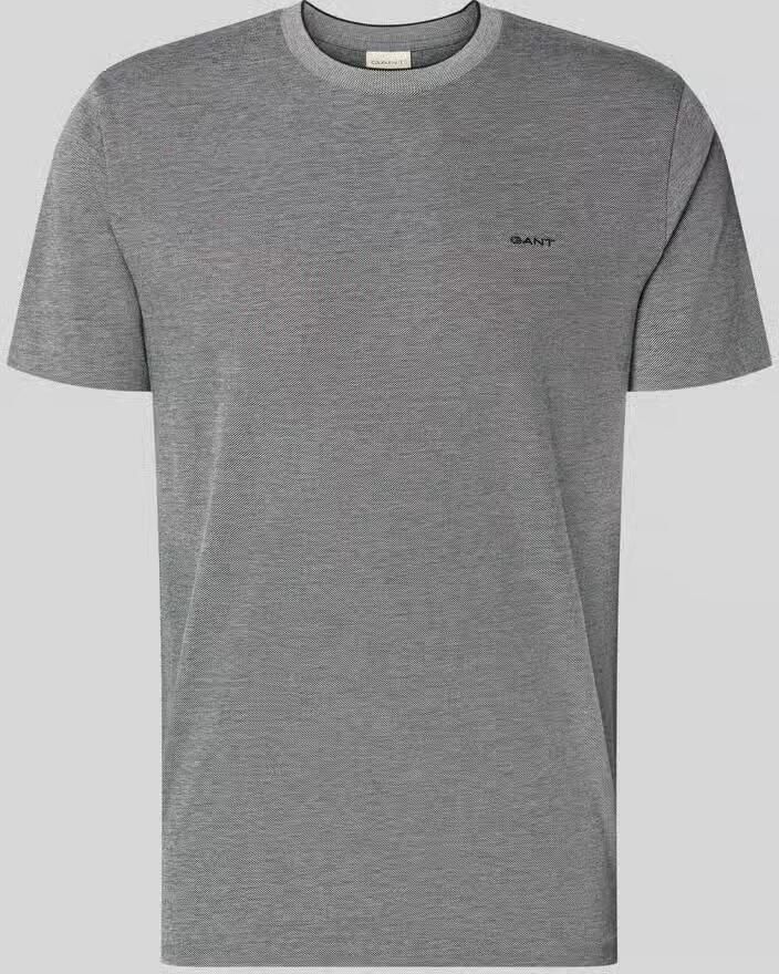 Gant T-shirt met ronde hals en labelstitching - Foto 2