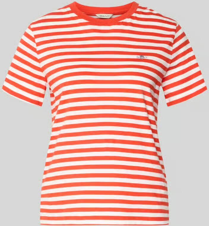 Gant T-shirt met ronde hals en labelstitching - Foto 2
