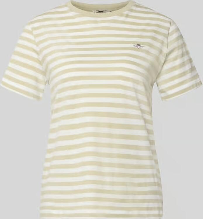 Gant T-shirt met ronde hals en labelstitching - Foto 4