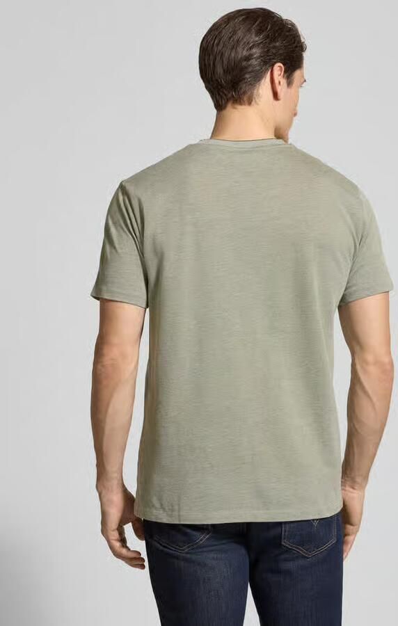 Gant T-shirt met ronde hals en labelstitching