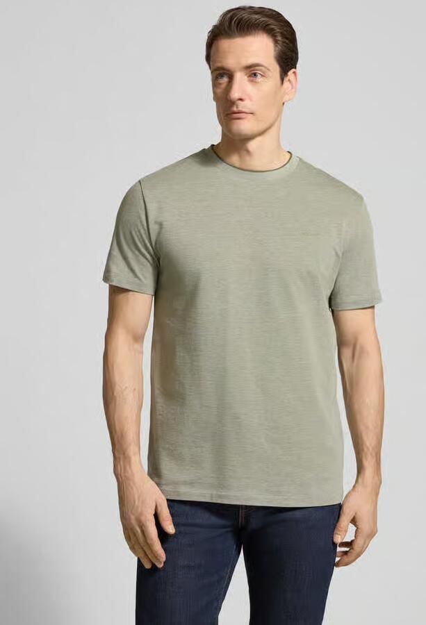 Gant T-shirt met ronde hals en labelstitching - Foto 4