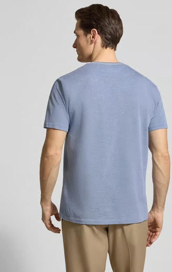 Gant T-shirt met ronde hals en labelstitching