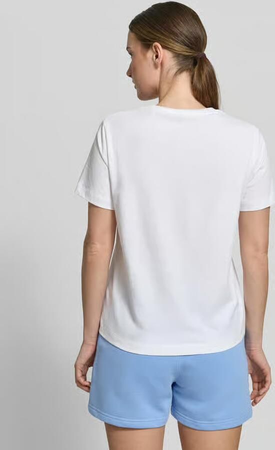 Gant T-shirt met ronde hals en labelstitching