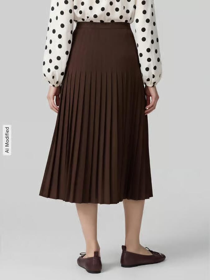 Gant Uitlopende plissé-rok met viscose