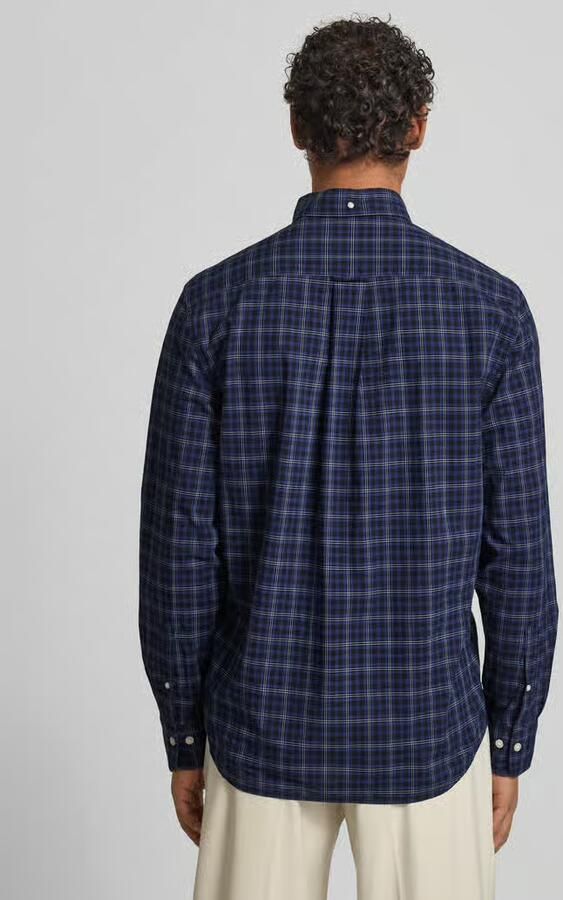 Gant Hoodie met labelstitching en kangoeroezak - Foto 5