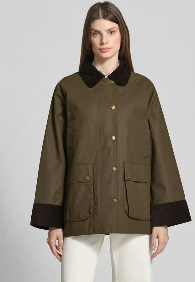 Gant Wide fit gewaxt jack van katoenmix met klepzakken model 'Barn' - Foto 2