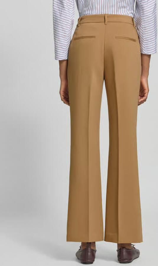 Gant Flared stoffen broek met persplooien - Foto 3